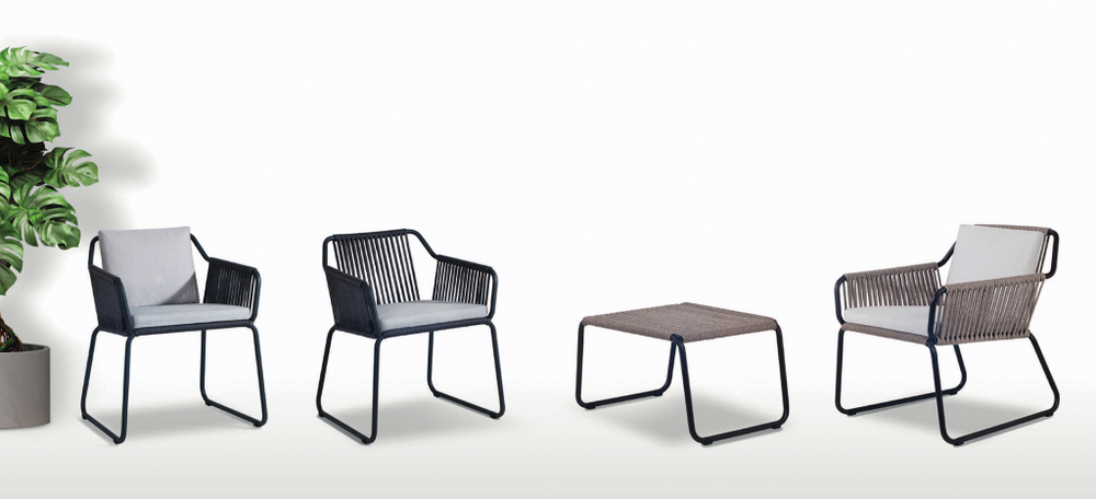 Кресло плетеное с подушками Papatya Riva-K Lounge, антрацит, серый