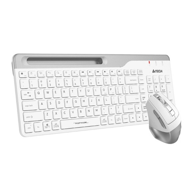 Комплект (клавиатура + мышь) A4Tech Fstyler FB2535C, белый/серый (мембранная, беспроводная 2.4 GHz, Bluetooth) slim