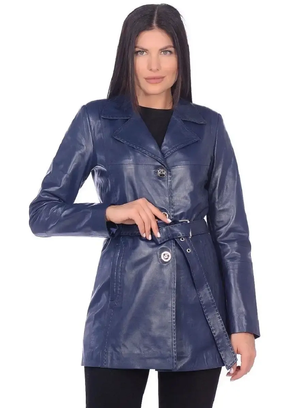 Женский кожаный плащ/натуральная кожа/Турция