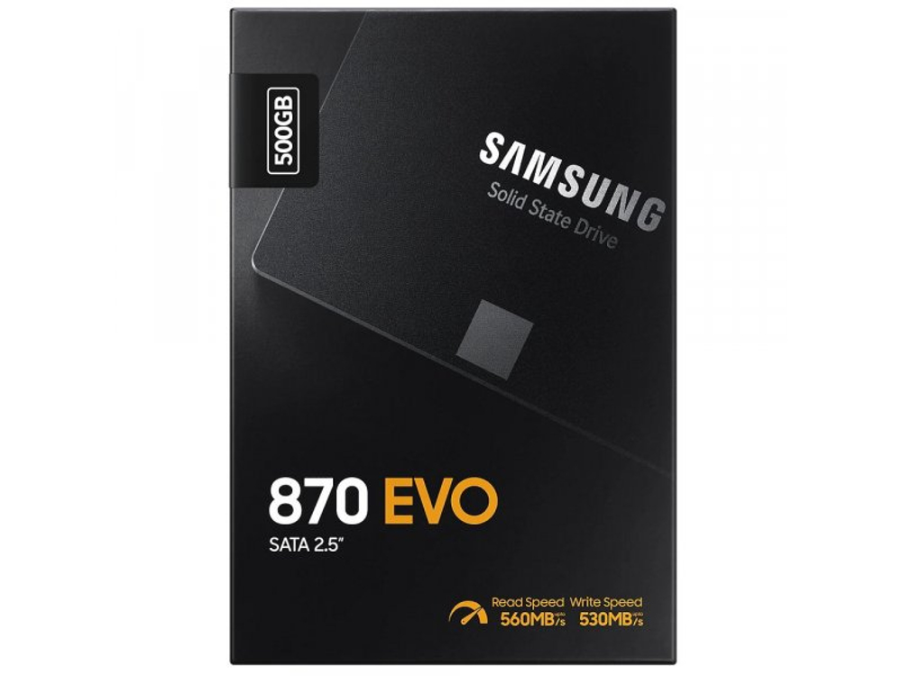 SSD накопитель Samsung 870 EVO 500ГБ, 2.5" SATA, SATA III, [MZ-77E500B/EU]
