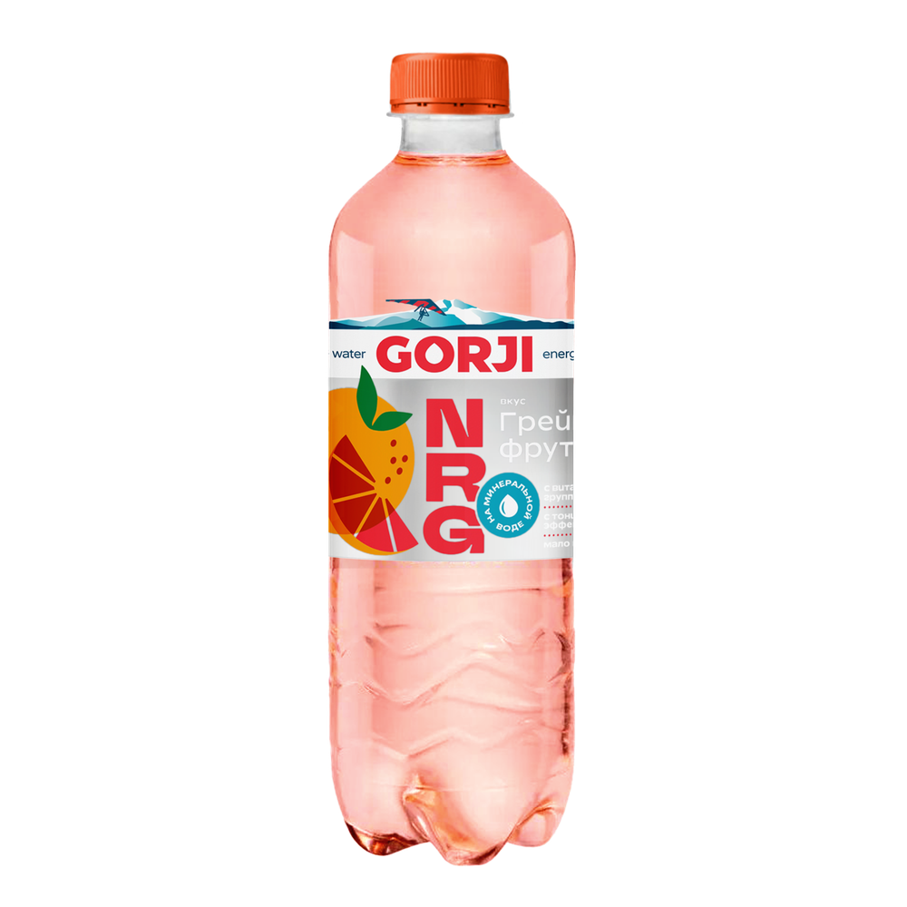 Газированная вода со вкусом Грейпфрут GORJI NRG Горджи 0,5 л, упаковка 12 шт
