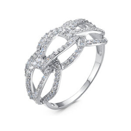 Кольцо из серебра с фианитами