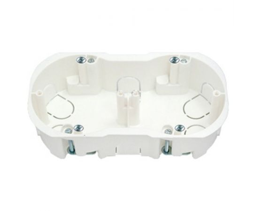 Коробка установочная 2-местн. с винтами, для гипсокартона 155х76х45,5 мм