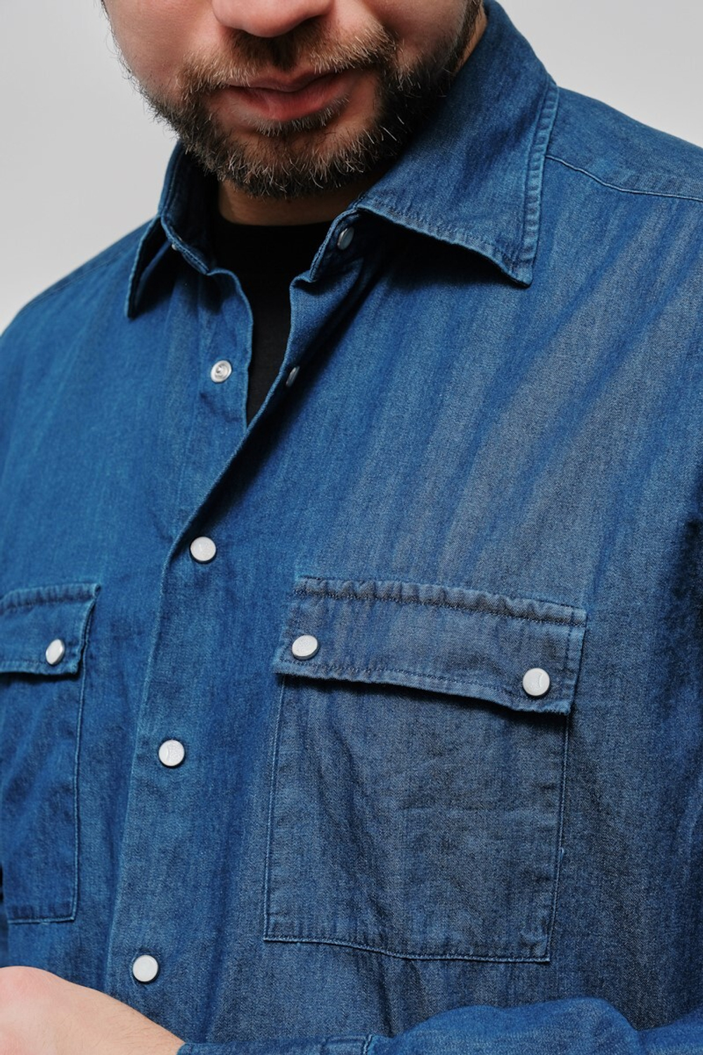 Рубашка мужская Denim BLUE