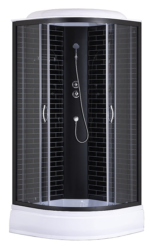 Душевая кабина Loranto CS-6610-25GB 100х100 тонированное стекло/профиль черный