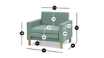 Кресло-кровать Уют Лайт Strong Plus 07 95*84*82 см, Зеленый Рогожка Выкатной Фиеста