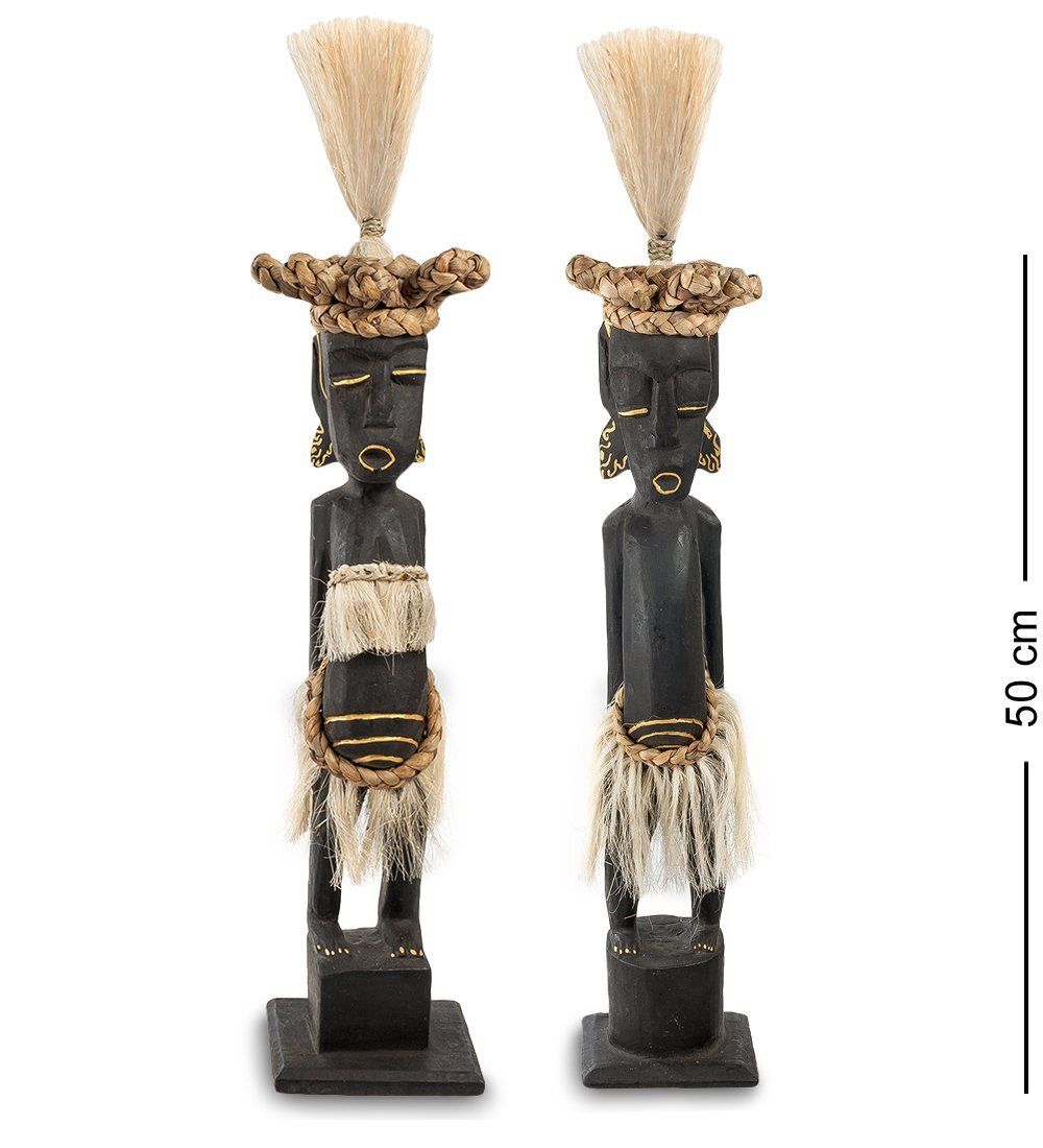 Decor and Gift 99-445 Статуэтка «Асматы» набор из двух (албезия, о.Бали)