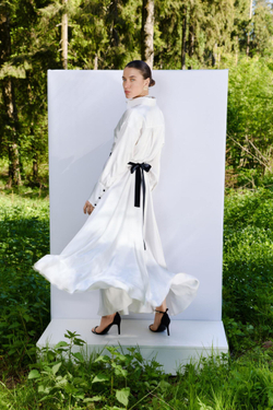 Платье-рубашка макси