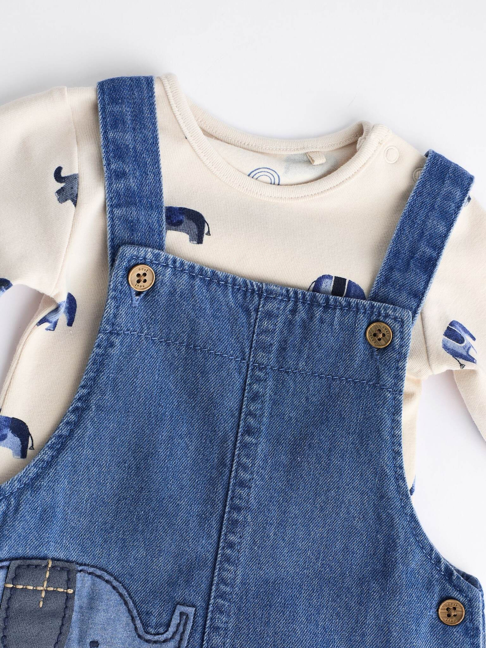 Боди и джинсовый комбинезон в комплекте для малышей Next Q96-670, Синий