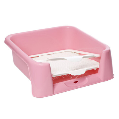 Туалет для собак "Бригантина" (сетка в комплекте) S, розовый, 400*400*155мм, серия HYGIENE, Triol