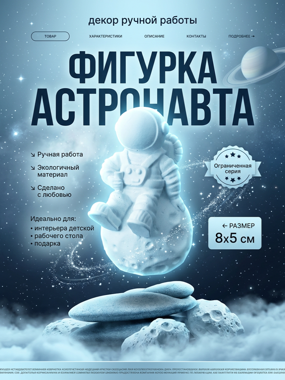 Гипсовые фигура астронавта