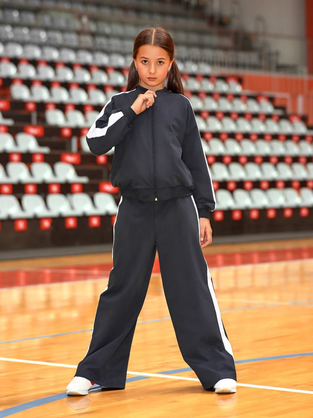 Костюм для девочки Успех-1 Виотекс ГРАФИТОВЫЙ