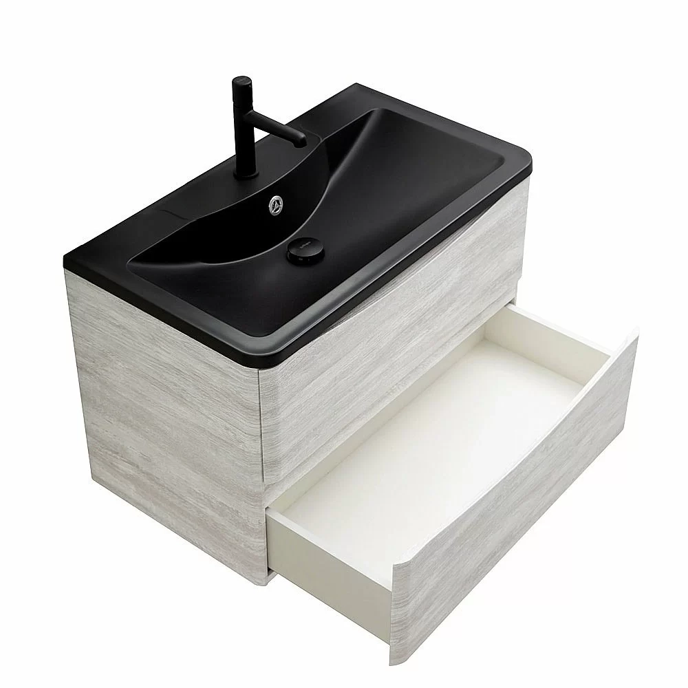 Тумба с раковиной BelBagno ACQUA 100 подвесная Rovere Vintage Bianco