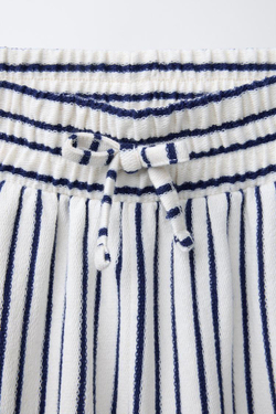 ZARA ПРЯМЫЕ БРЮКИ В ПОЛОСКУ, ЭКРЮ