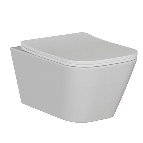 Унитаз подвесной безободковый WAVE EGO Tornado3.0 сид. дюропласт, м/л, быстр, БЕЛЫЙ глянец (XL)