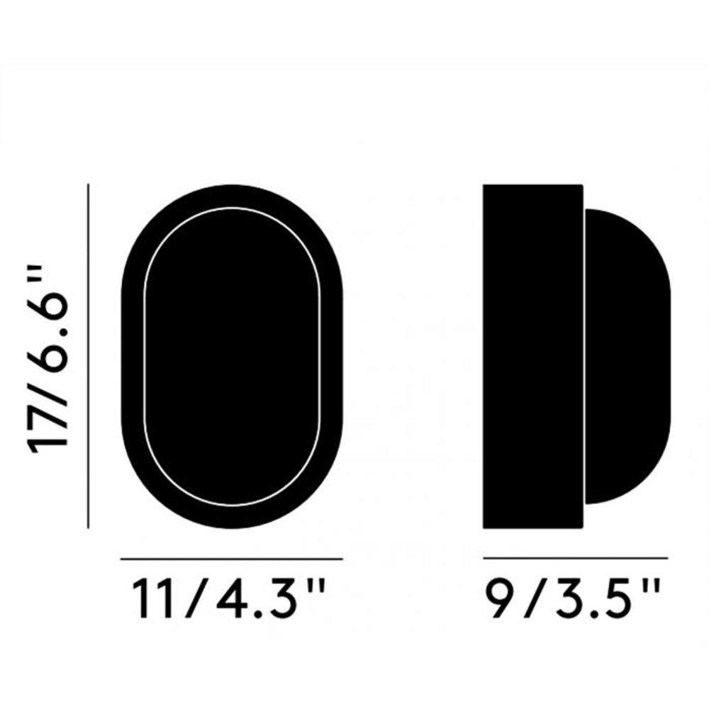 Настенный/Потолочный светильник Obround Black