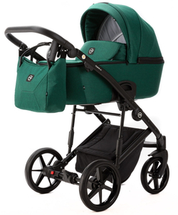 Детская коляска Adamex Mobi New 2 в 1 MN-TK52 ТЕМНО-ЗЕЛЕНЫЙ