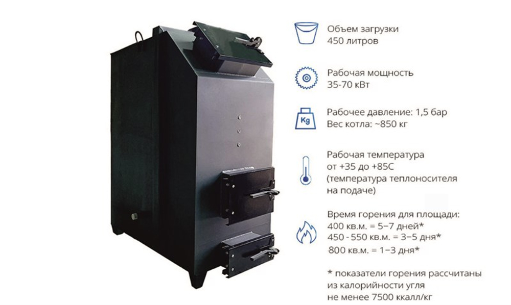 Котел длительного горения НЕДЕЛЬКА КО-110