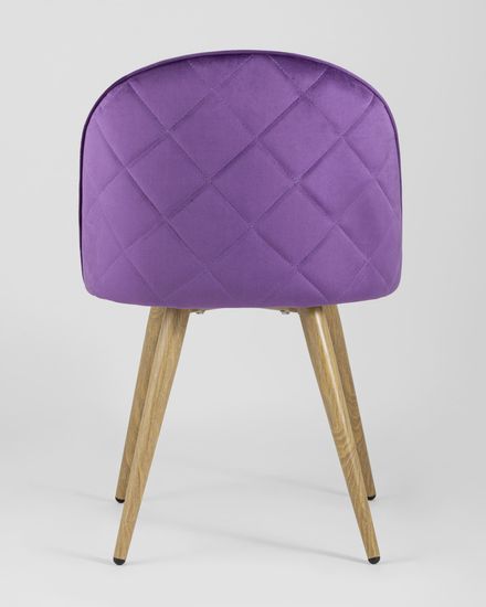 Стул Лион велюр с ромбами лиловый