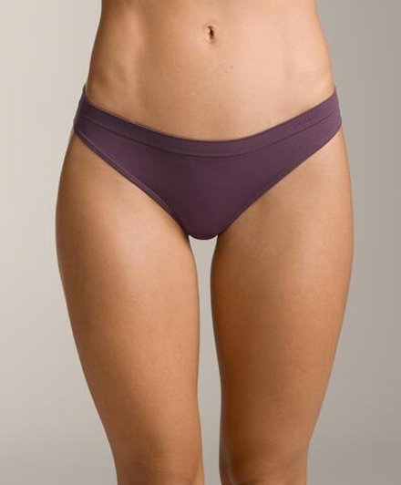 OYSHO Набор из трех классических трусиков бесшовных мягких на ощупь, баклажанный