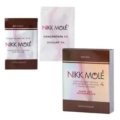 Кератиновая краска САШЕ Коричневый (2 мл) + окислитель(2 мл)