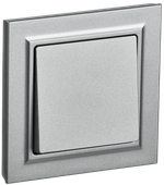 BRITE Выключатель 1-клавишный 10А в сборе ВСР10-1-0-БрА алюминий IEK