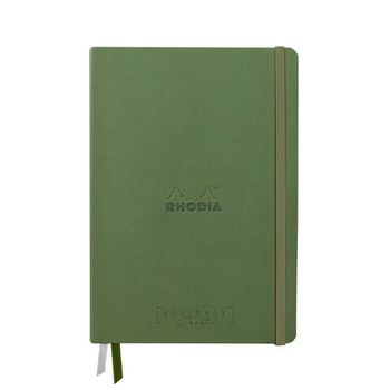 Записная книжка Rhodiarama Goalbook Creation в твердой обложке A5 нелинованная 200 гр Sage зеленая (194155C)
