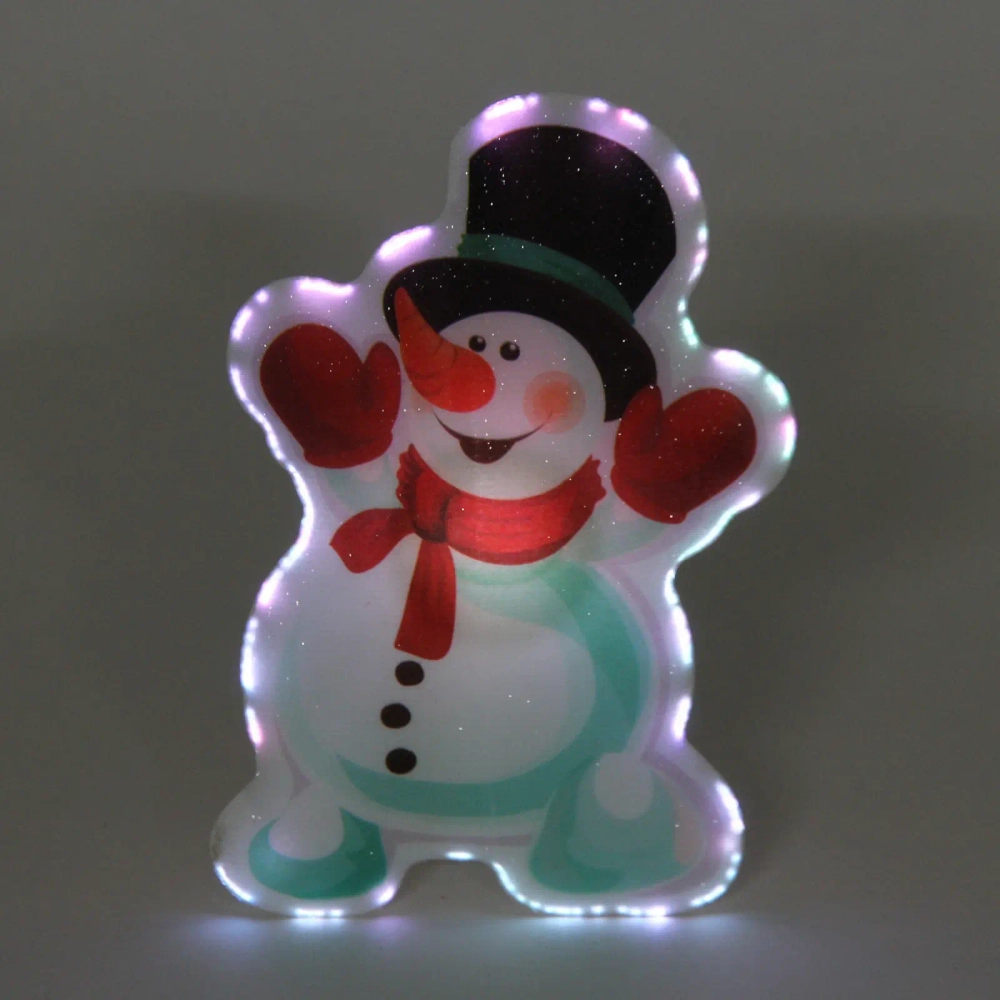 Сувенир с подсветкой «Снеговичок» 10,5*7 см