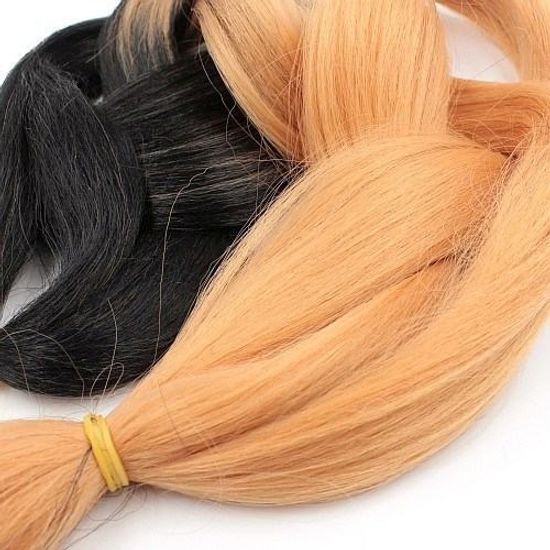 Канекалон 2-цветный 100гр 130см B32 черно рыжий