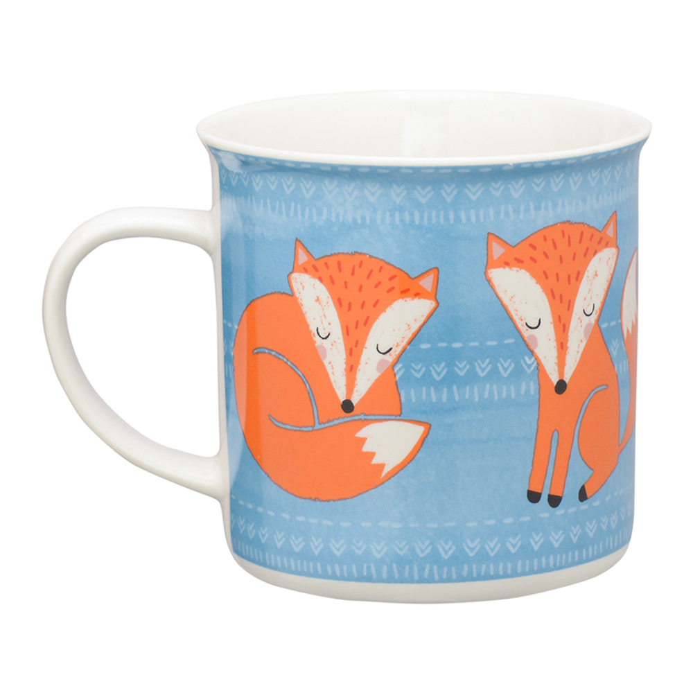 Кружка woodland animals 420 мл голубая