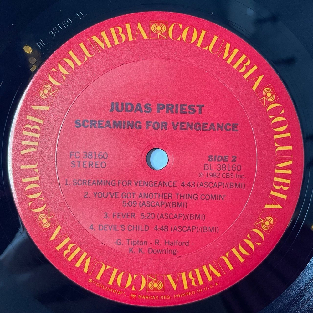 Винтажная виниловая пластинка LP Judas Priest Screaming For Vengeance (USA 1982)