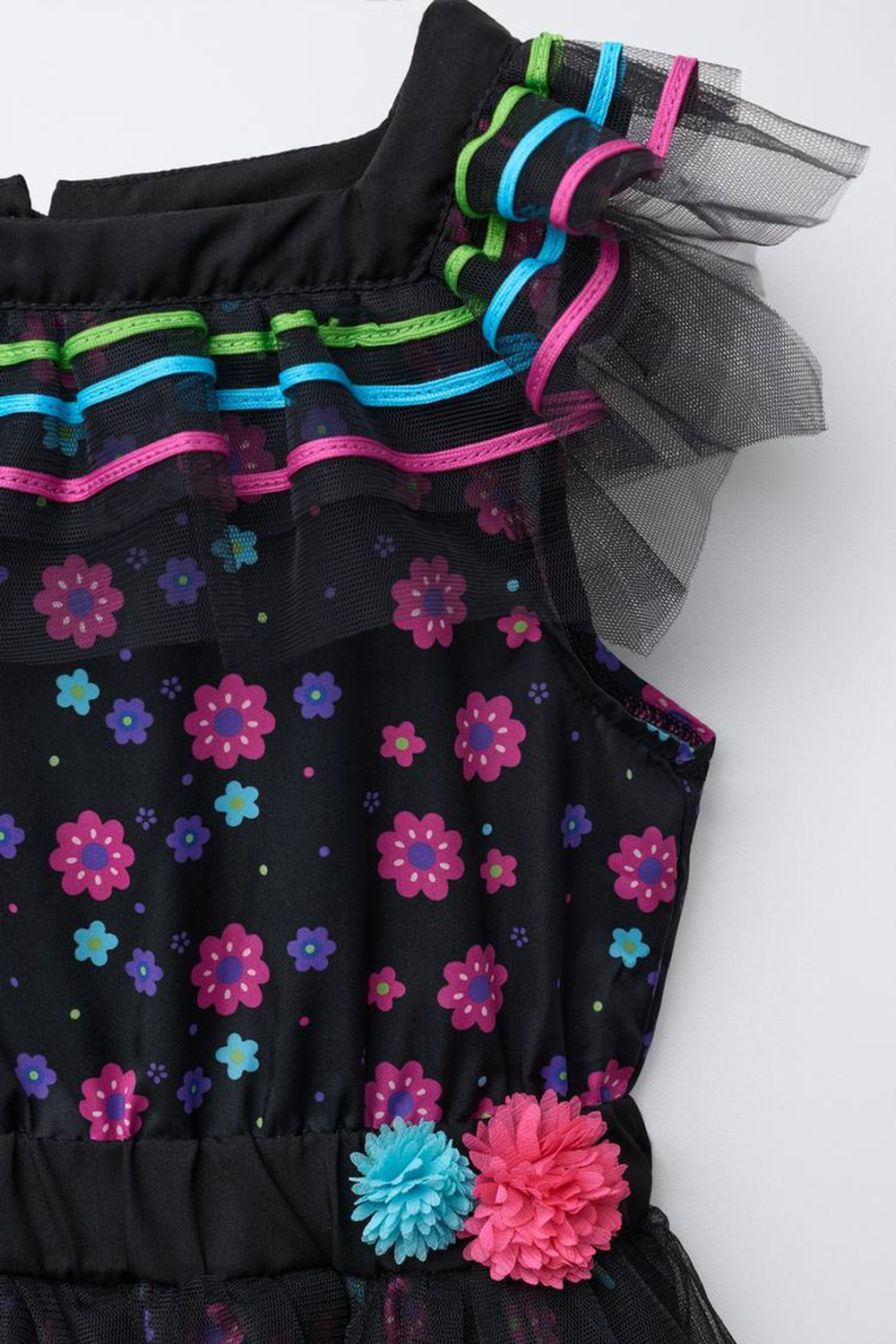 ZARA ПЛАТЬЕ С ЦВЕТАМИ, РАЗНОЦВЕТНЫЙ