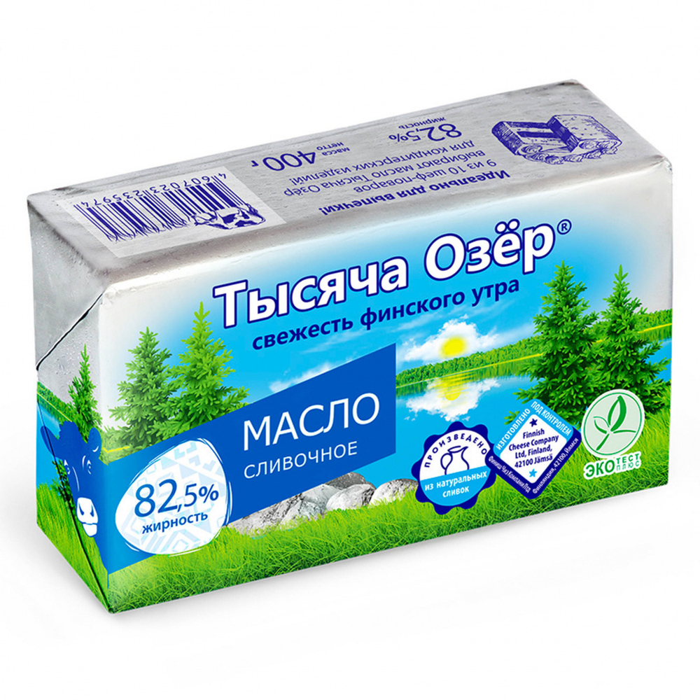 Масло ТЫСЯЧА ОЗЕР слив. 82,5%, 400г
