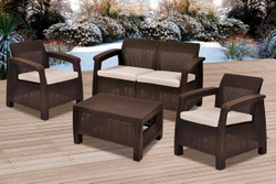 Комплект мебели Corfu Russia Set, коричневый
