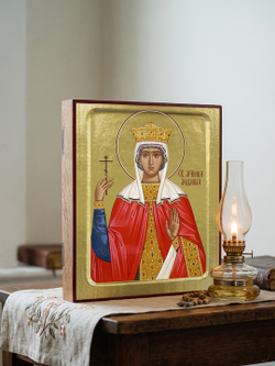 Икона Людмилы, мученицы на дереве: 125 х 160 (Синопсисъ)