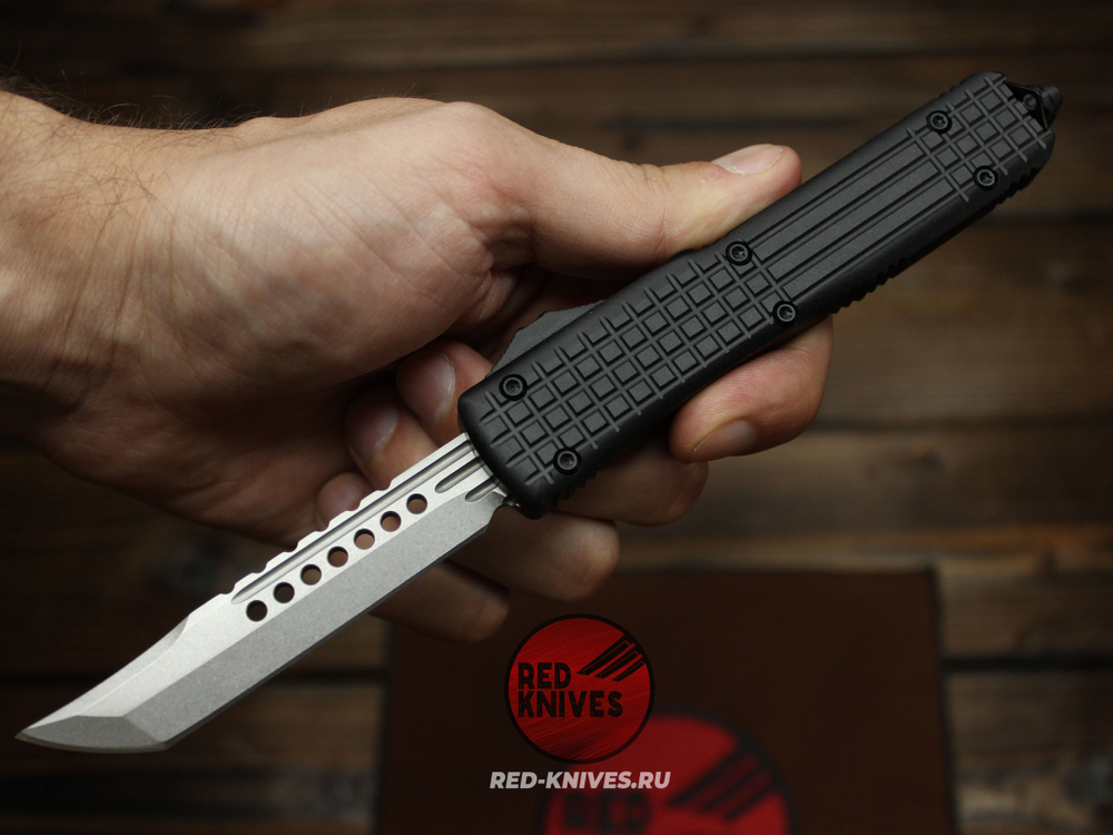 Нож Microtech Ultratech Delta Frag H/E - клинок хэлхаунд, стоунвош + запчасти МТ9