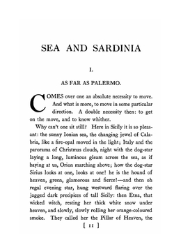 Sea and Sardinia | Lawrence D H
