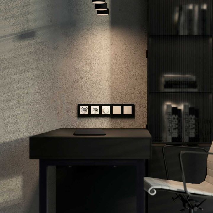 Рамка Werkel Slab на 5 постов черный софт W0052908 4690389207907