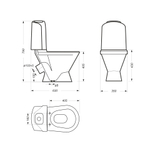 Бачок унитаза SANITA LUXE CLASSIC (160 мм) CSCSLFT01