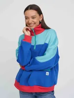 Толстовка Kefirmaykifer на молнии сине-бирюзовая