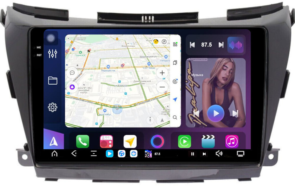 Магнитола для Nissan Murano Z52 2016-2022 (поддержка Bose и 360) - FarCar GX1226M монитор 10.36" 2K QLED на Android 14, TS20, 6+128Гб, CarPlay, 4G SIM-слот