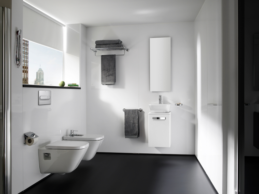 Тумба под раковину Roca The Gap 45 белая матовая ZRU9302735