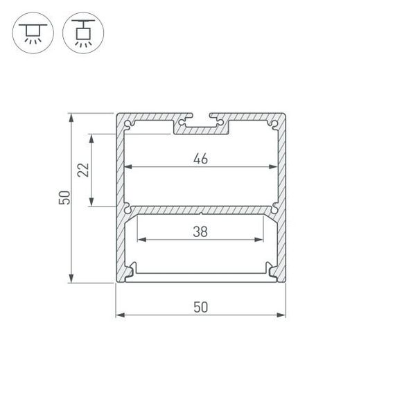 Профиль Arlight SL-Line-5050-3000 Anod 036202