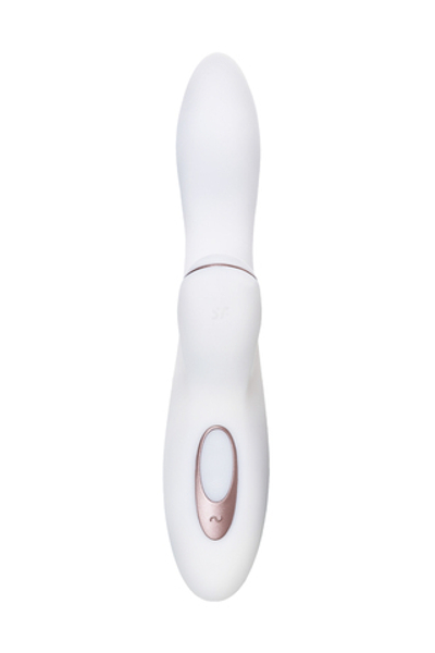 Вибратор Satisfyer Pro+ G-Spot, с вакуум-волновым стимулятором, силикон, белый, 22 см