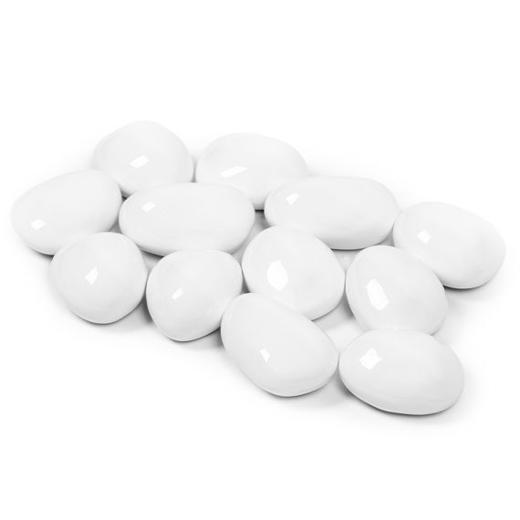 Набор керамических камней Firelight для биокамина - M белый, упак_12 шт — (2)