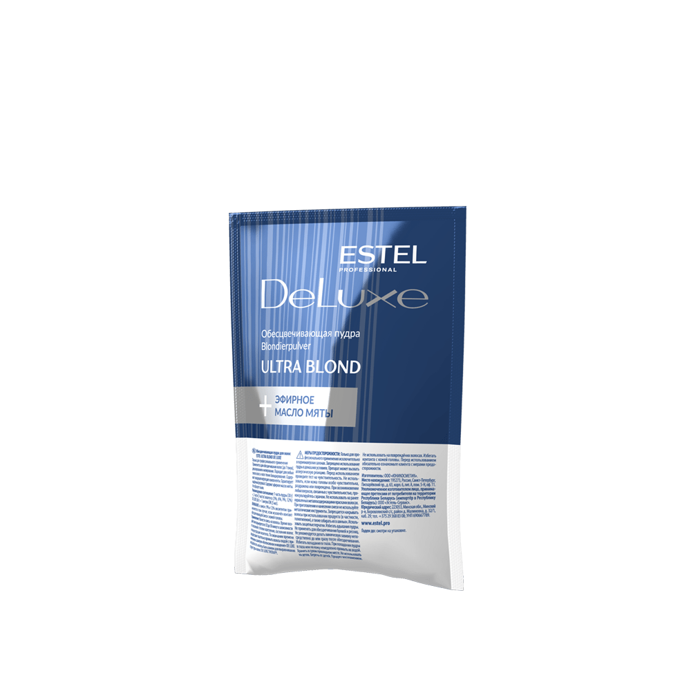 Estel Professional Обесцвечивающая пудра для волос DE LUXE ULTRA BLOND, 30 г