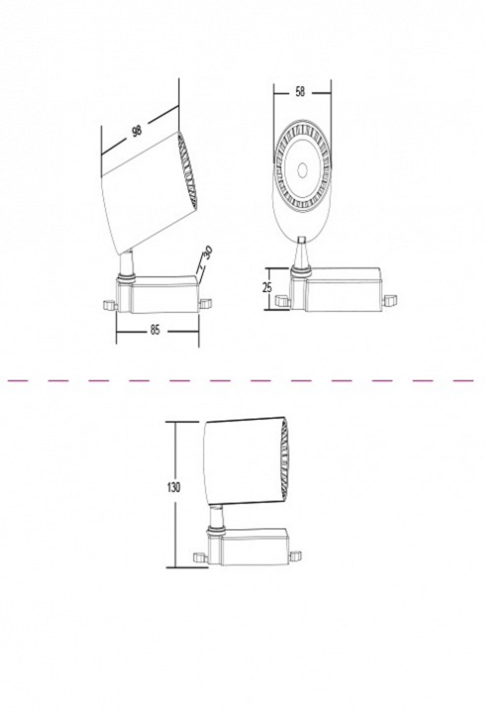 Светильник на штанге Maytoni Technical Vuoro TR003-1-6W3K-B