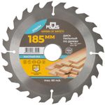 37661М Диск пильный для циркулярных пил по дереву 185 х 30 х 24 T + 2 кольца: 30/20 и 20/16 мм FIT