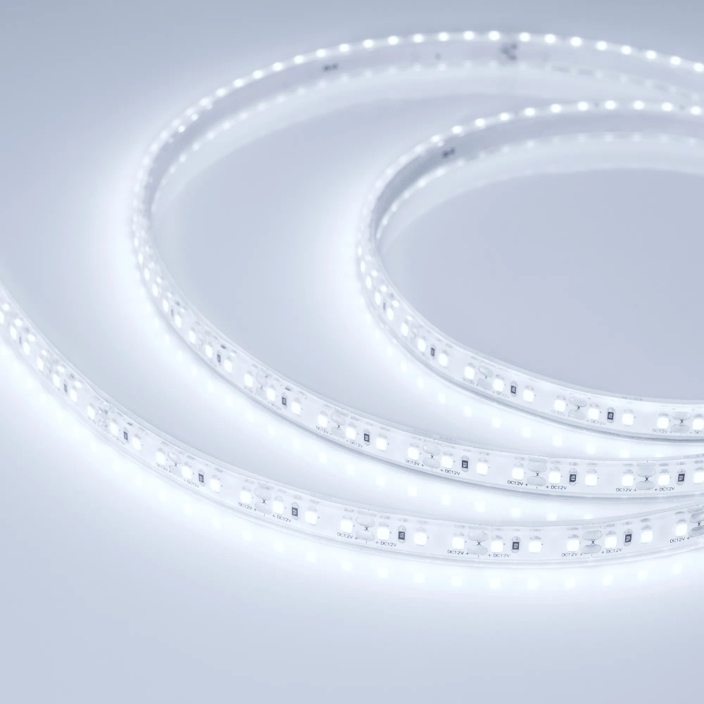 Светодиодная лента герметичная RTW-PU-A120-10.5mm 12V Cool 8K (16.8 W/m, IP68, Wire 2m, 5m) (Arlight, -) 029595(3)