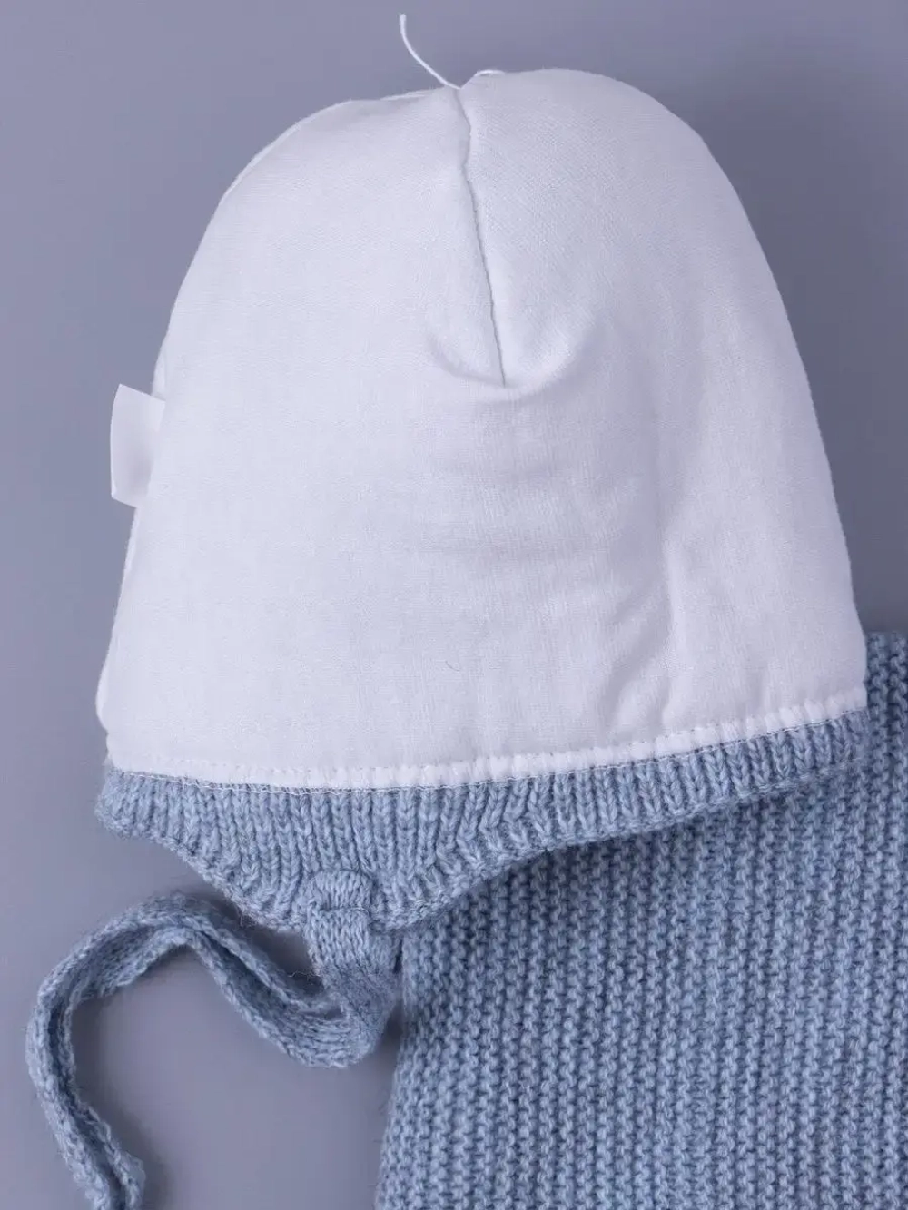 Шапка зимняя детская с помпоном и снуд